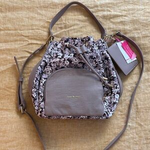 Isaac Mizrahi Floral Drawstring crossbody